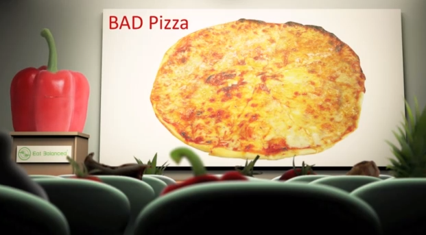 Nyttig mat, Pizza, Sallad